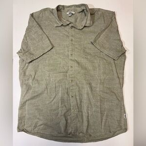 Men's XL Eddie Bauer Beige Short Sleeve Button Down